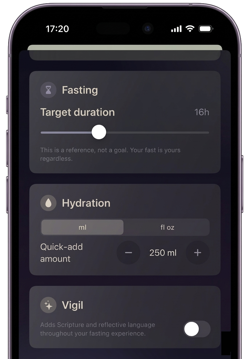 Atrest settings screen